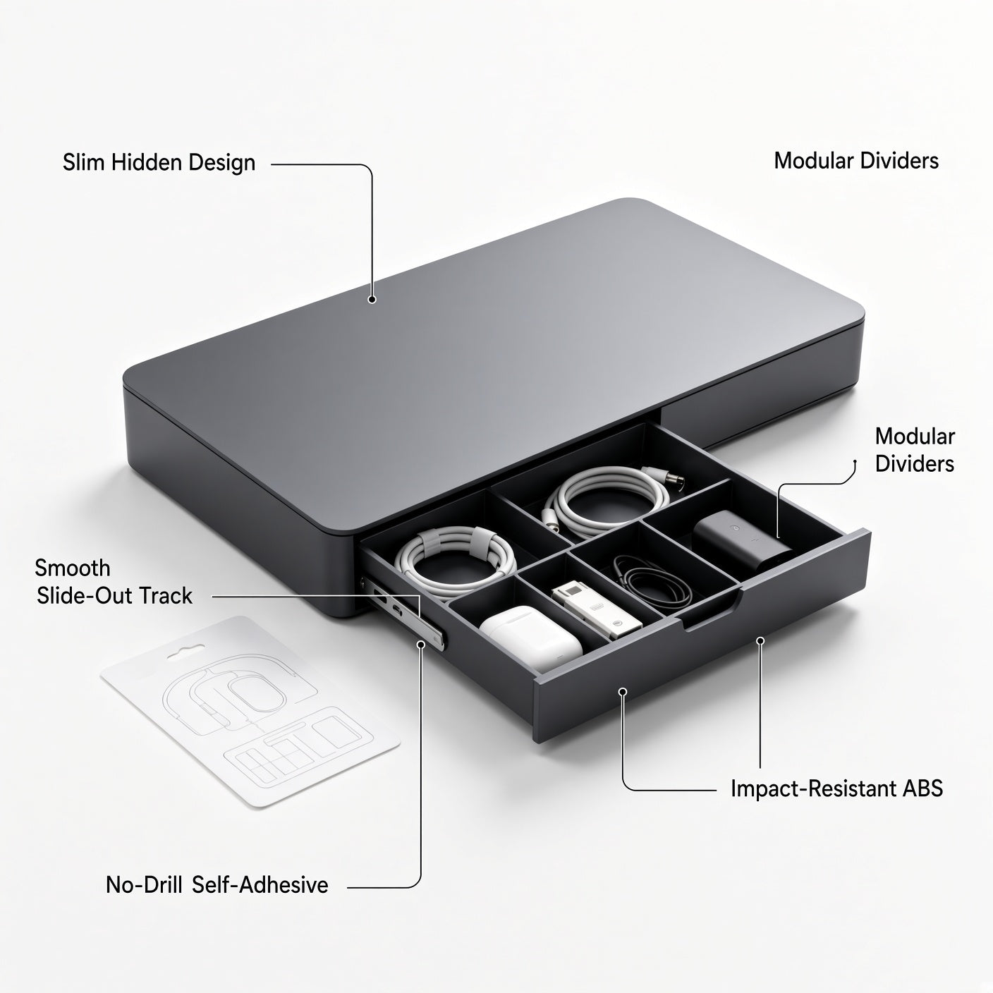 Under Desk Drawer Organizer