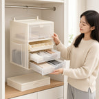 Foldable Hanging Wardrobe Drawer Organizer