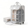 Flip-Top Compression Storage Bag with Hidden Wheels