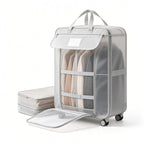 Flip-Top Compression Storage Bag with Hidden Wheels