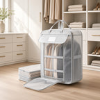 Flip-Top Compression Storage Bag with Hidden Wheels
