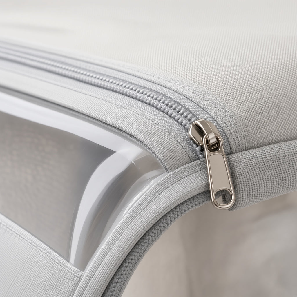 Flip-Top Compression Storage Bag with Hidden Wheels