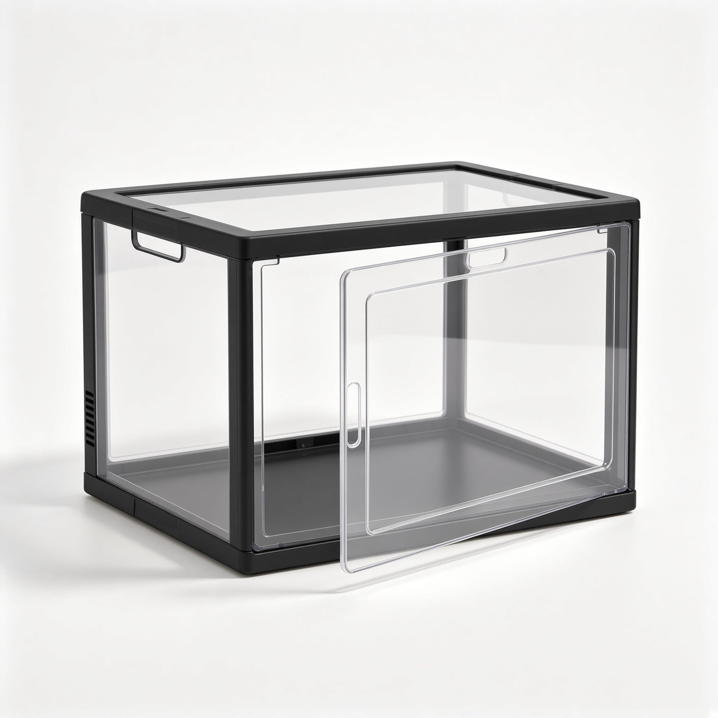 Stackable Clear Shoe Storage Box with Magnetic Door