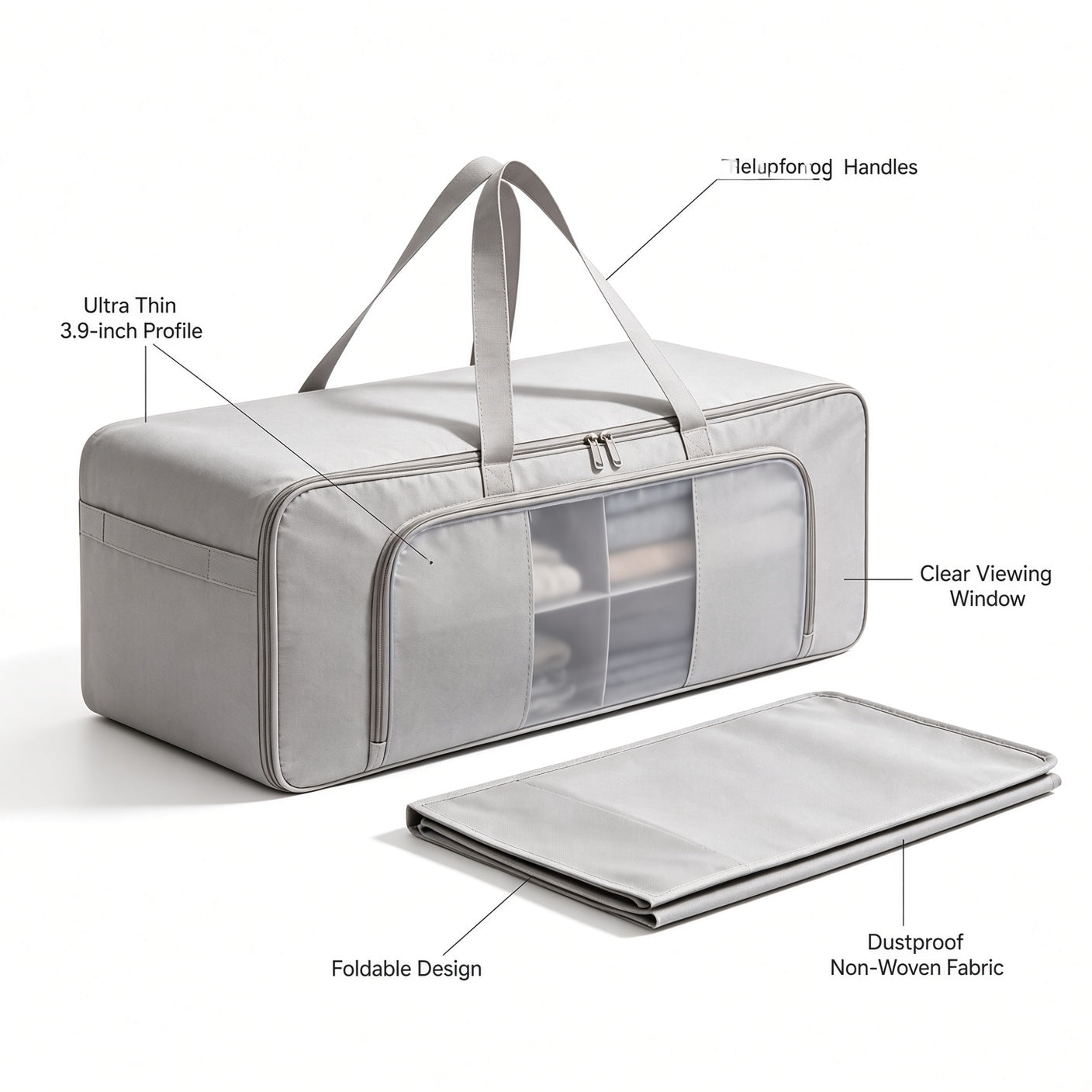 Ultra Thin Flat Under Bed Storage Bag