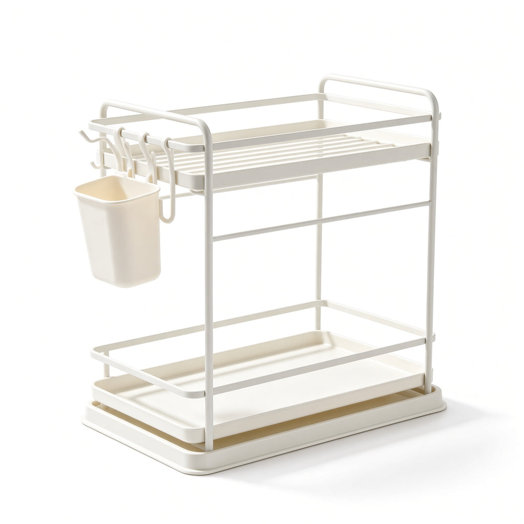 2-Tier Stackable Kitchen Cabinet Storage Rack