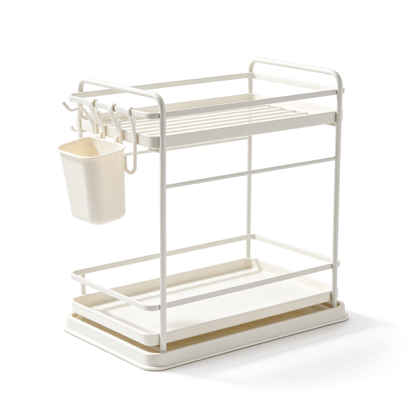2-Tier Stackable Kitchen Cabinet Storage Rack