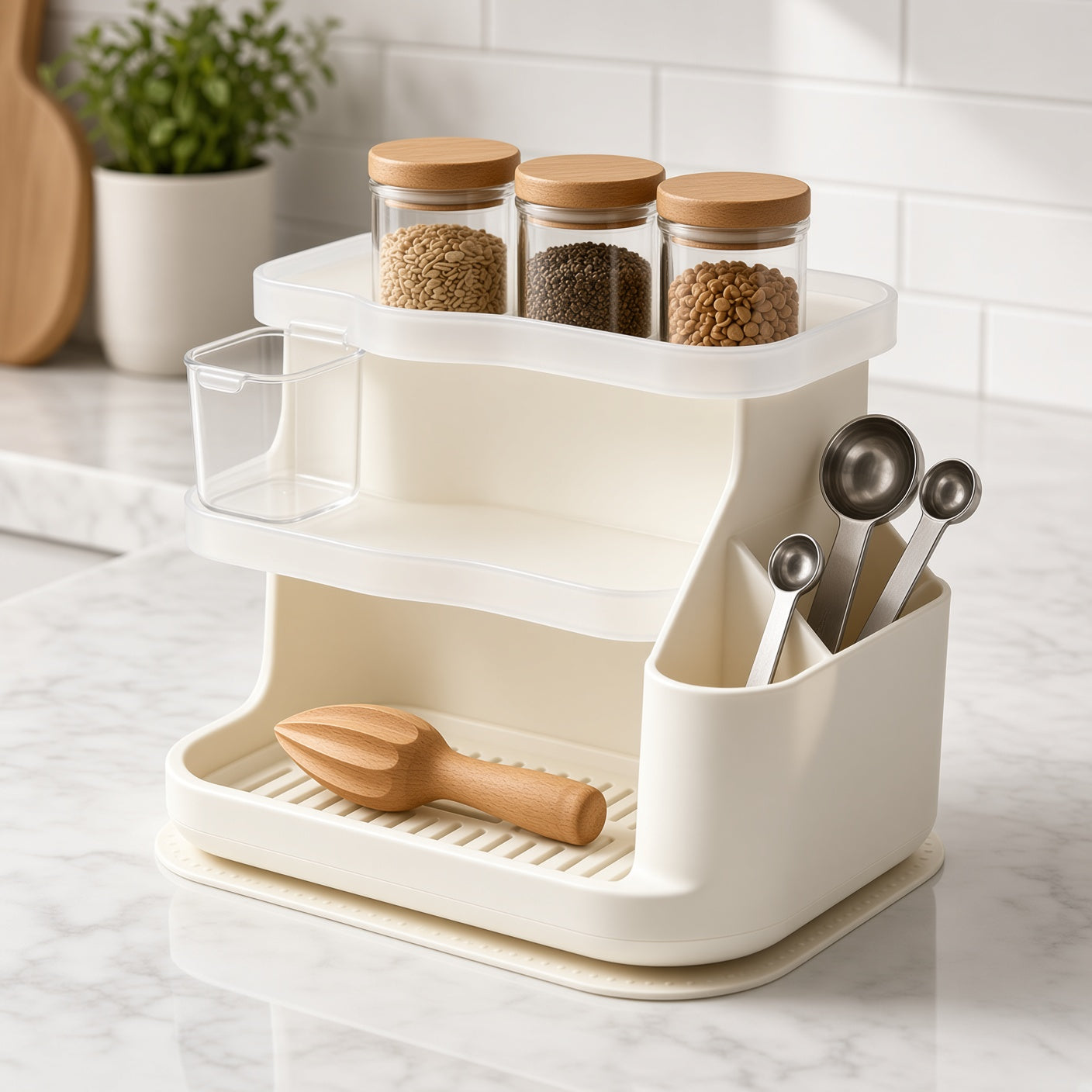 Tiered Step Kitchen Storage Shelf
