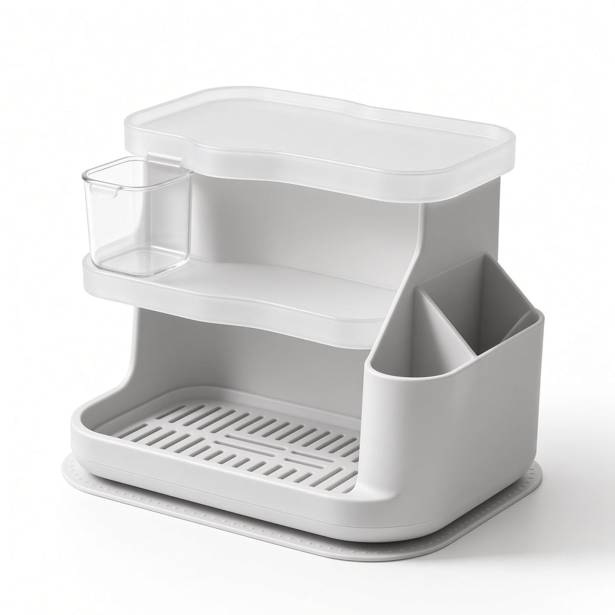 Tiered Step Kitchen Storage Shelf - Matte Light Gray