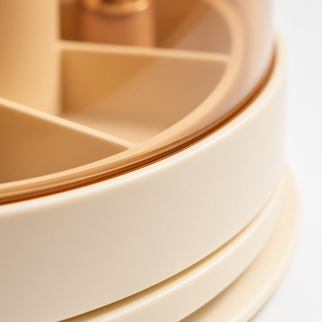 360° Rotating Ring Makeup Storage Box