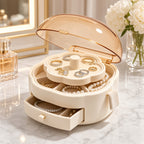 Seashell Lid Rotating Jewelry Organizer